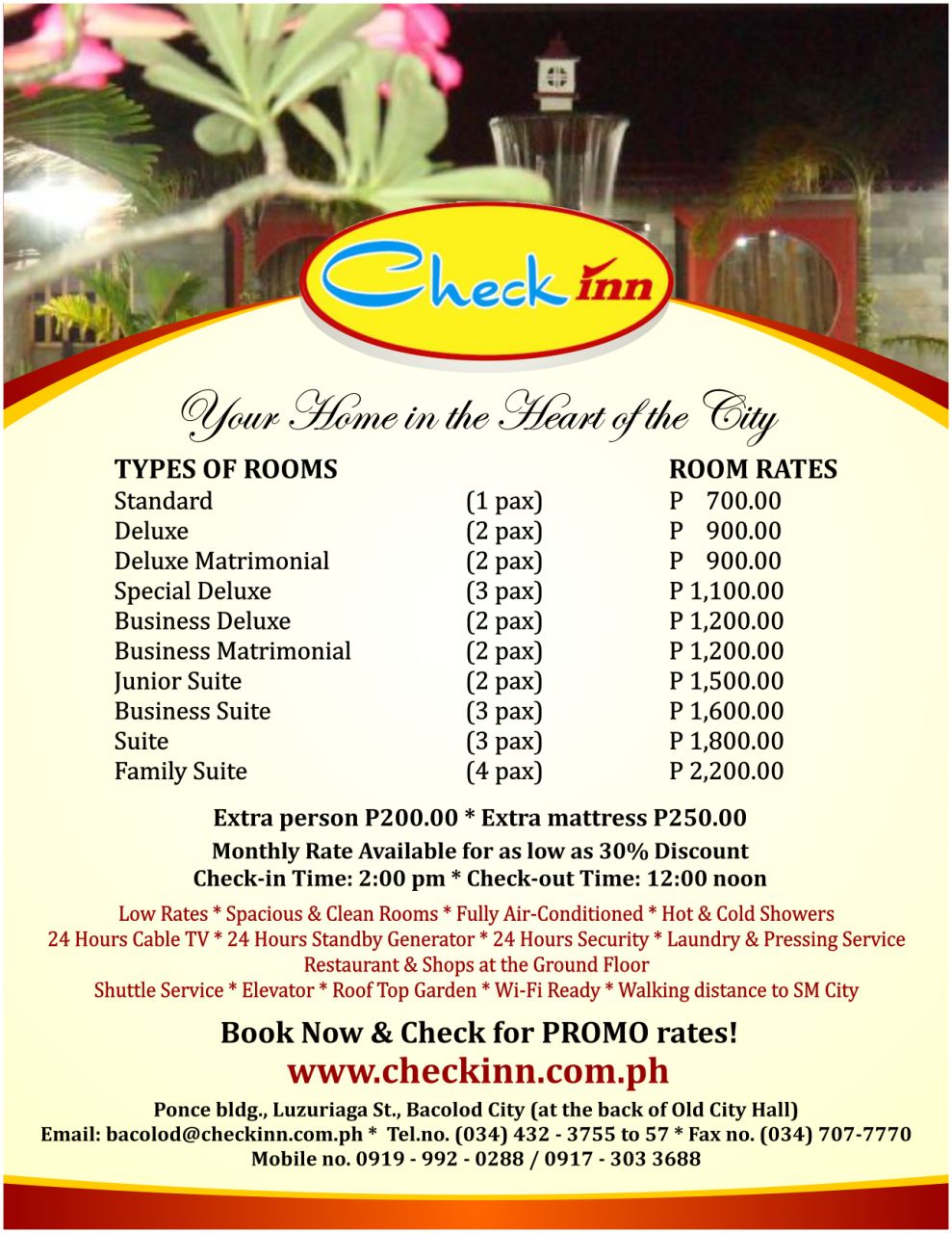 Check Inn Pension Arcade Bacolod Rates
